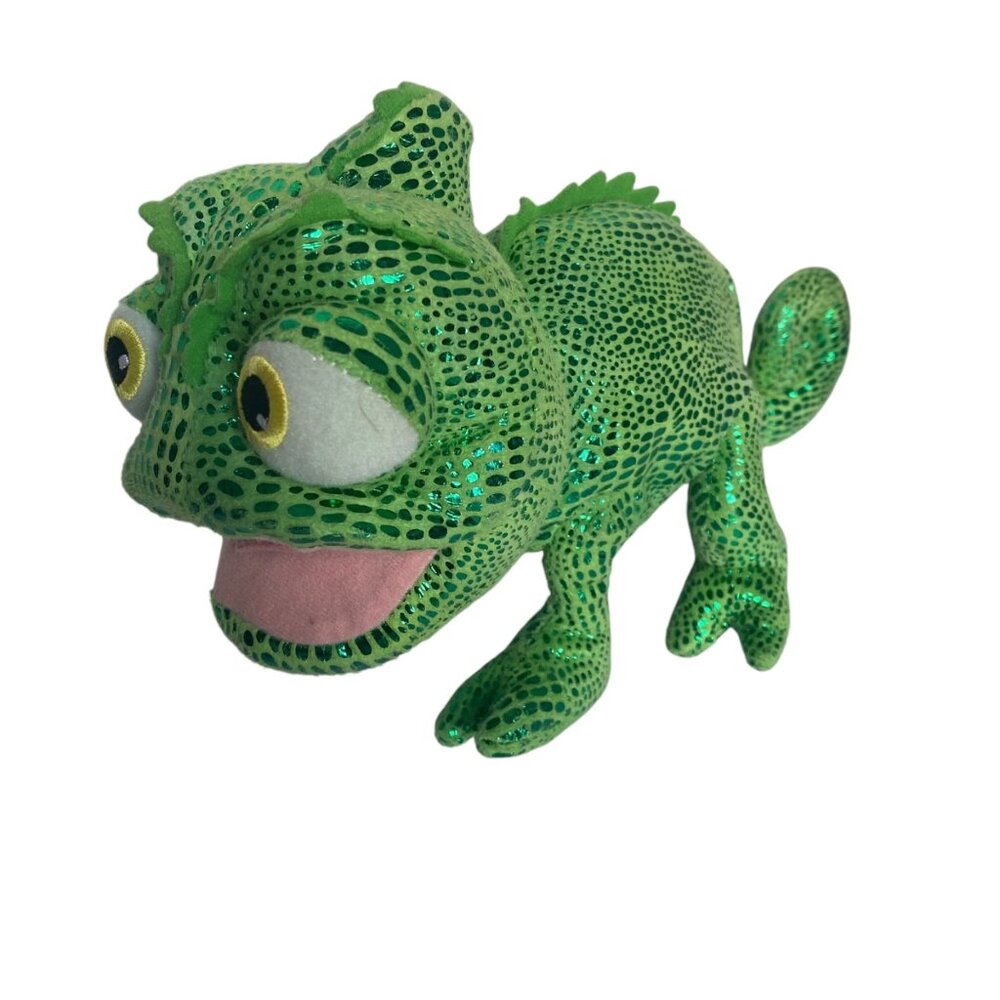 Disneyland & Disney World Pascal Plush Toy‎ Green Sequin Chameleon 11” x 7”